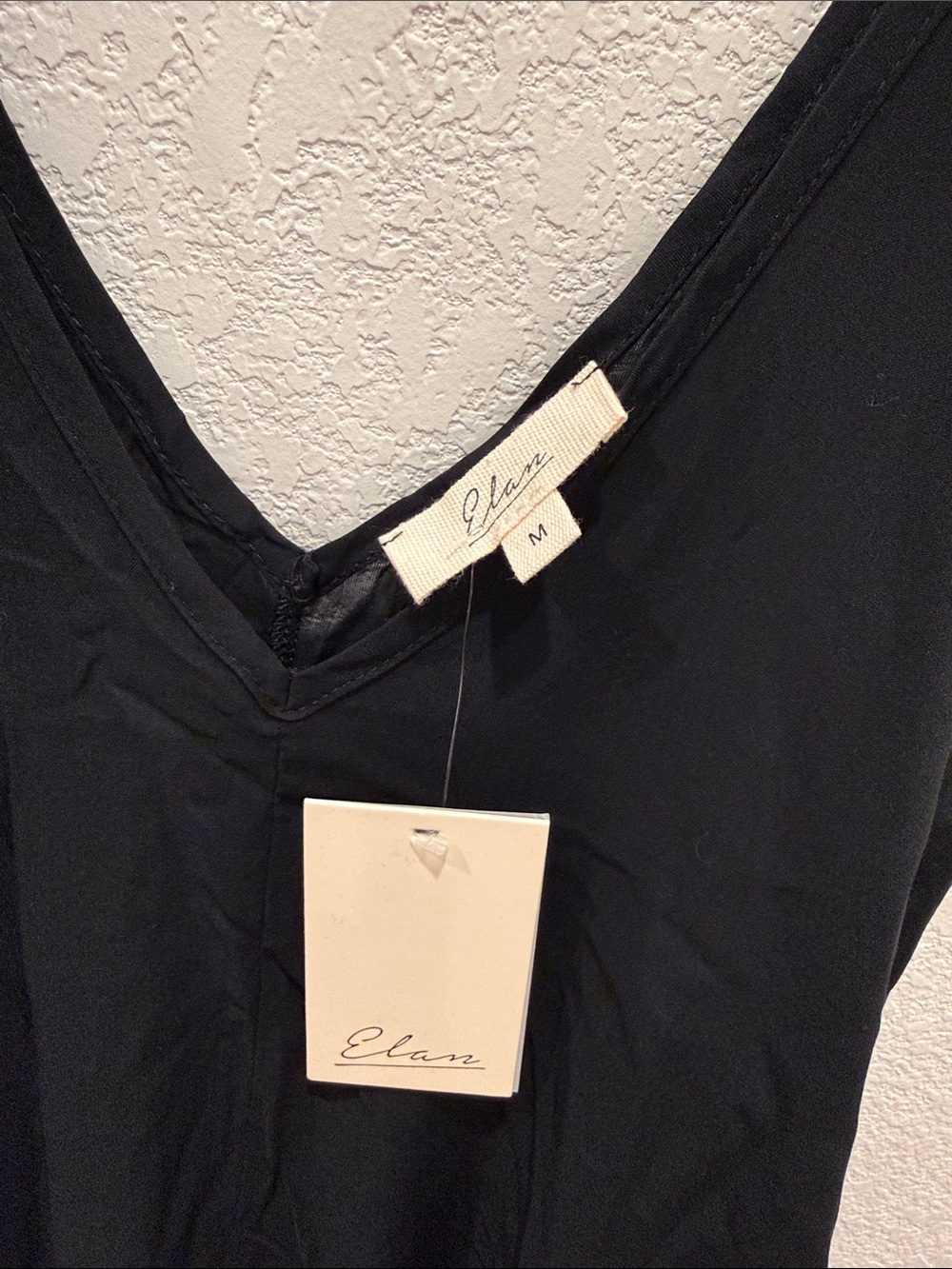 Elan Black V-Neck Slip Maxi Dress with Spaghetti Straps - Picture 6 of 7